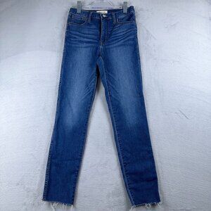 Madewell 10" High-Rise Roadtripper Jeans Raw-Hem Womens Waterford Wash Size W26
